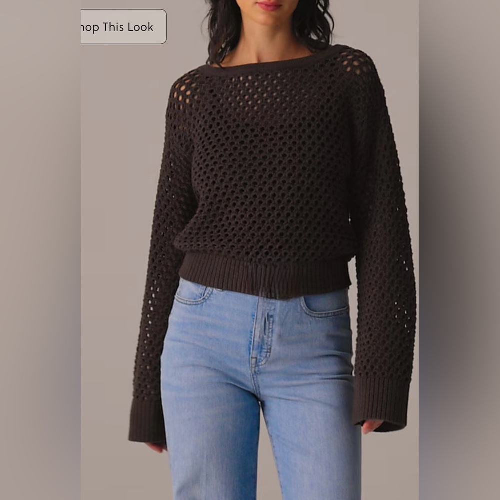 J. Crew Women's Cropped Open-Knit Sweater -